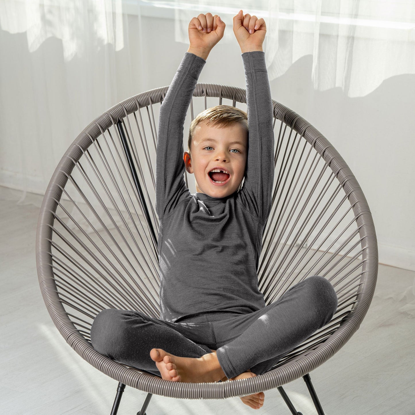 Kids' 160 Merino Pants Gray