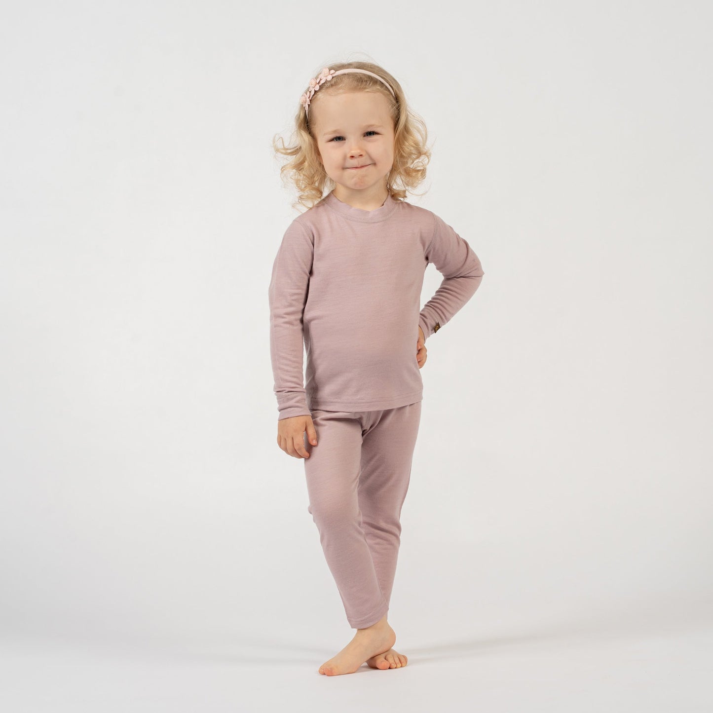 Kids' 160 Merino Pants Dusty Pink