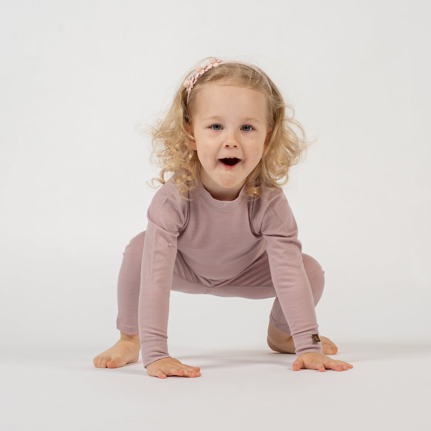 Kids' 160 Long Sleeve & Bottom 2-Piece Dusty Pink
