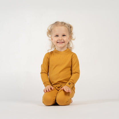 Kids' 160 Long Sleeve & Bottom 2-Piece Yellow