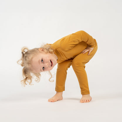 Kids' 160 Long Sleeve & Bottom 2-Piece Yellow
