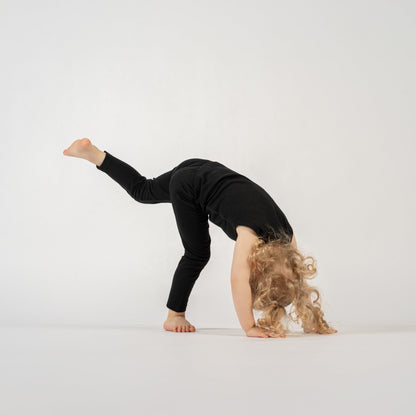 Kids' Merino Wool Singlet Tank Top Black