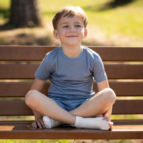 Kids' Lightweight 100% Merino T-Shirt Crewneck