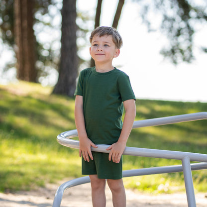 Kids' Light Merino Summer Shorts & Tee Set