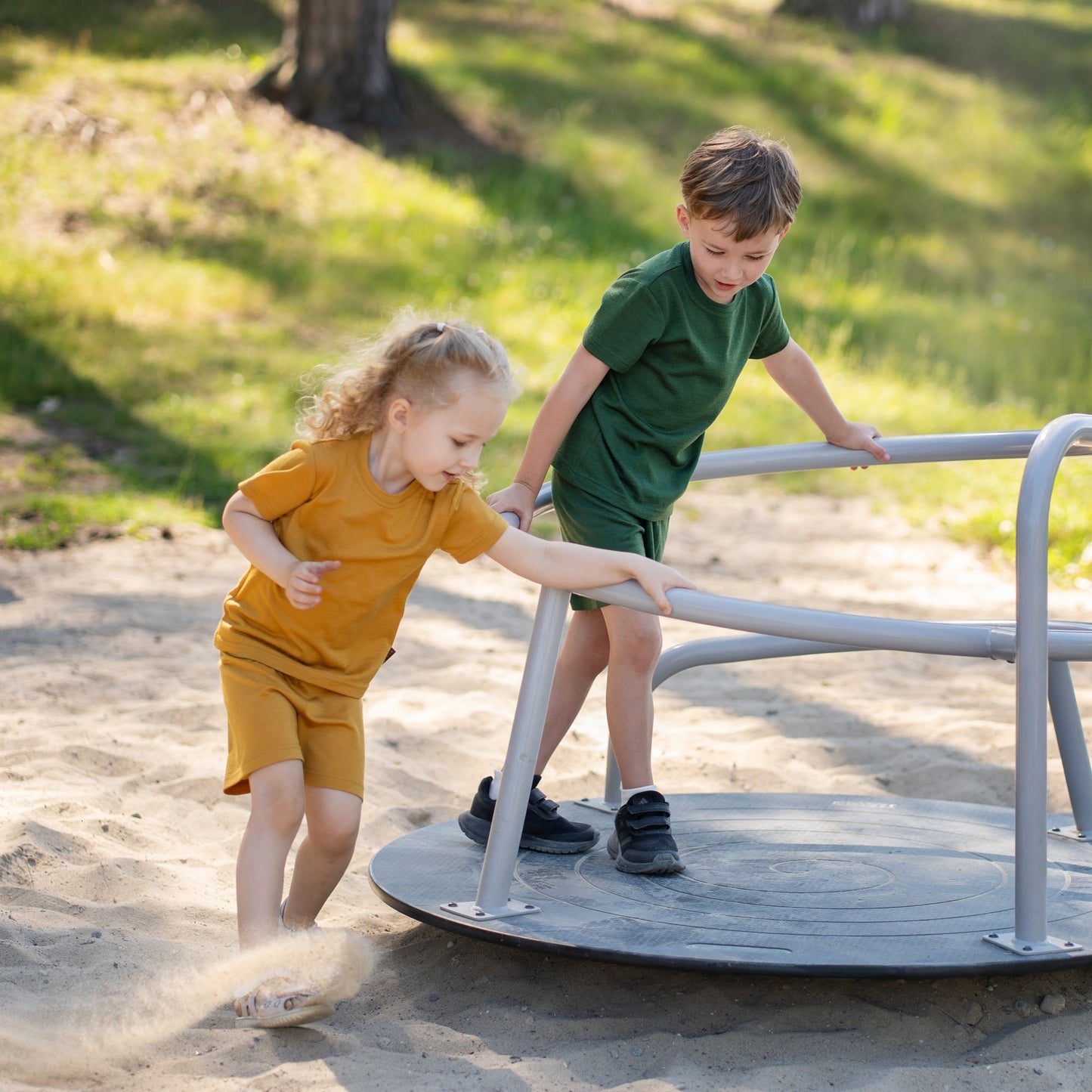 Kids' Light Merino Summer Shorts & Tee Set