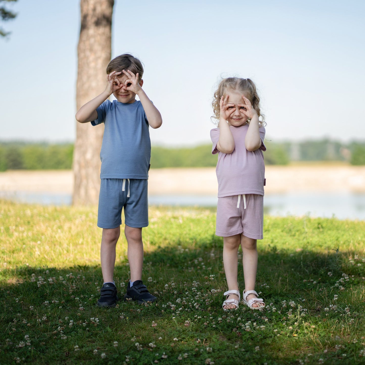 Kids' Light Merino Summer Shorts & Tee Set