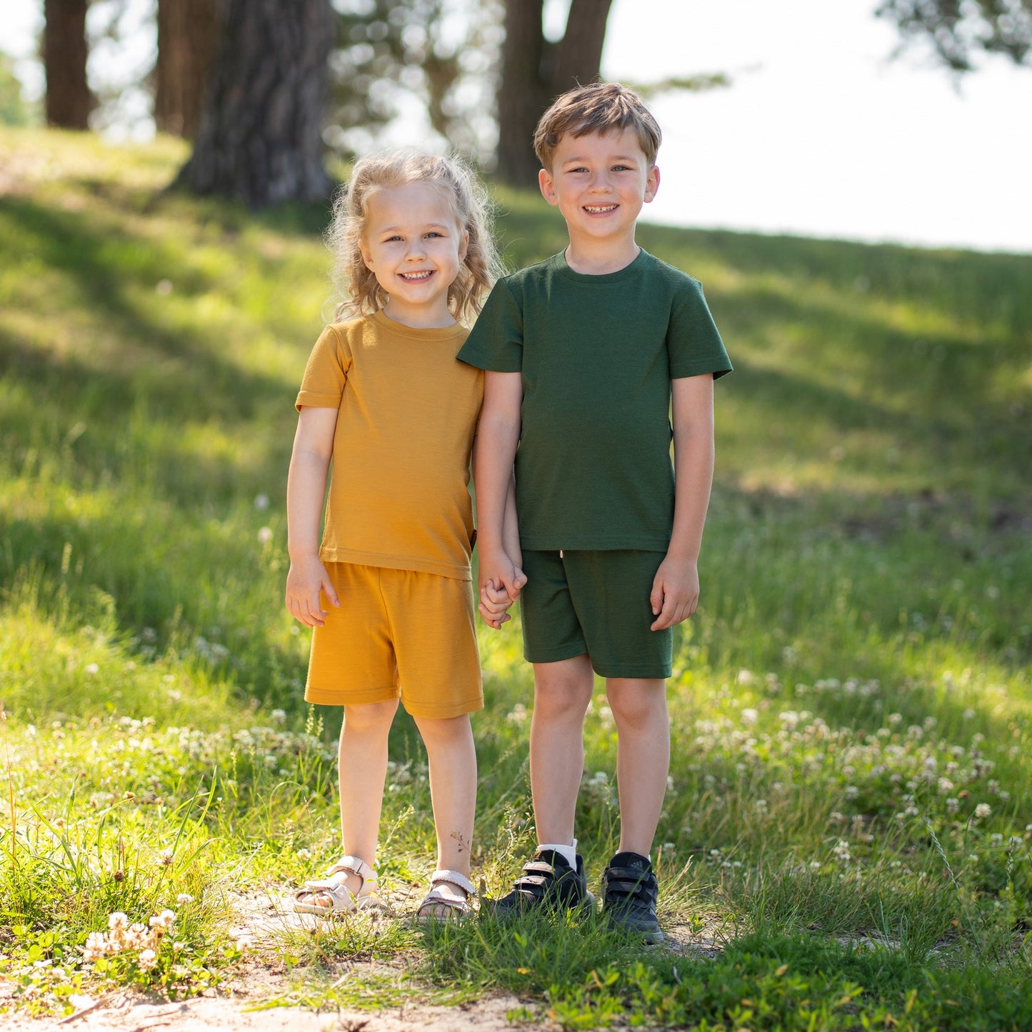 Kids' Light Merino Summer Shorts & Tee Set