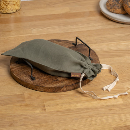 Drawstring Linen Bread Bag