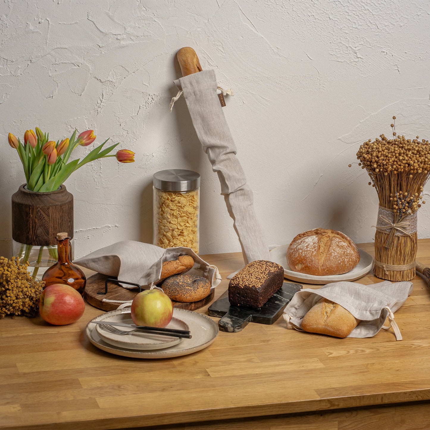 Sustainable Linen Bread Bag