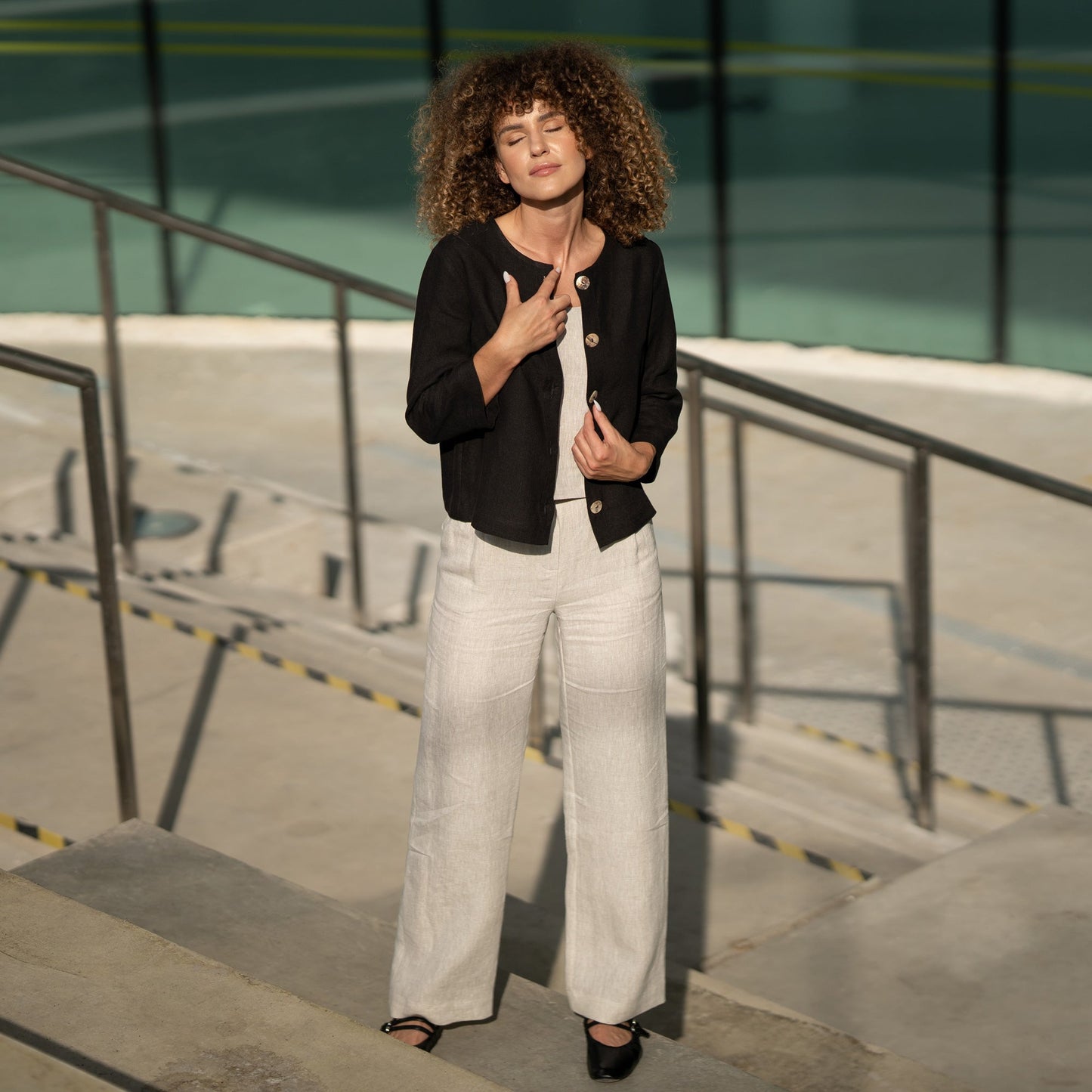 European Linen Jacket Alice