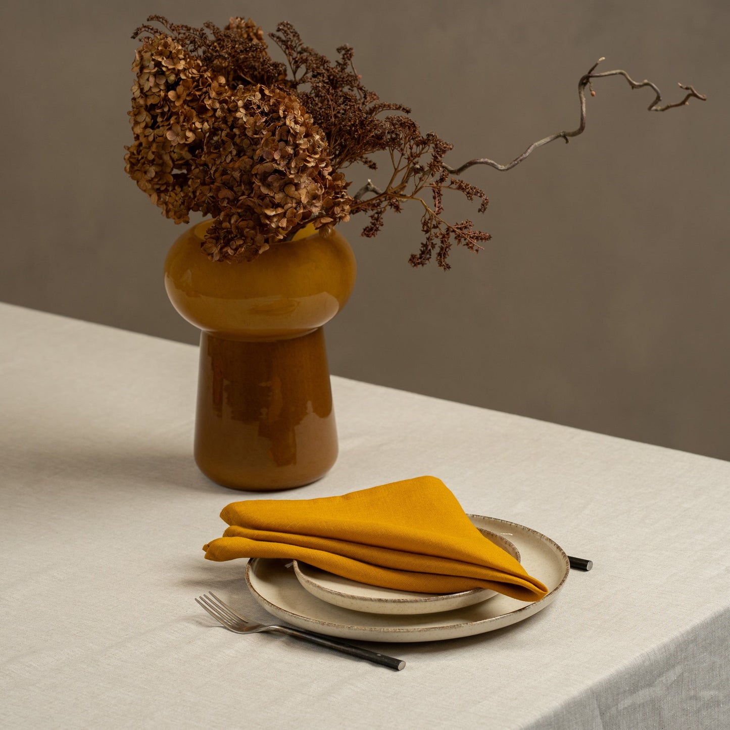 Linen Napkin Stone Green