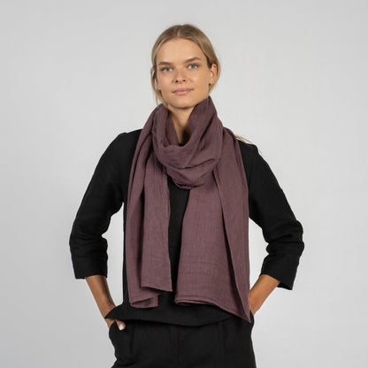 Women's Natural Linen Scarf