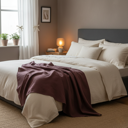 Linen Throw Blanket