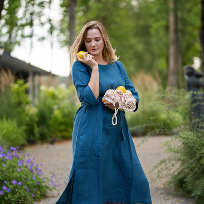 3/4 Sleeve Obi Wrap Dress Miley
