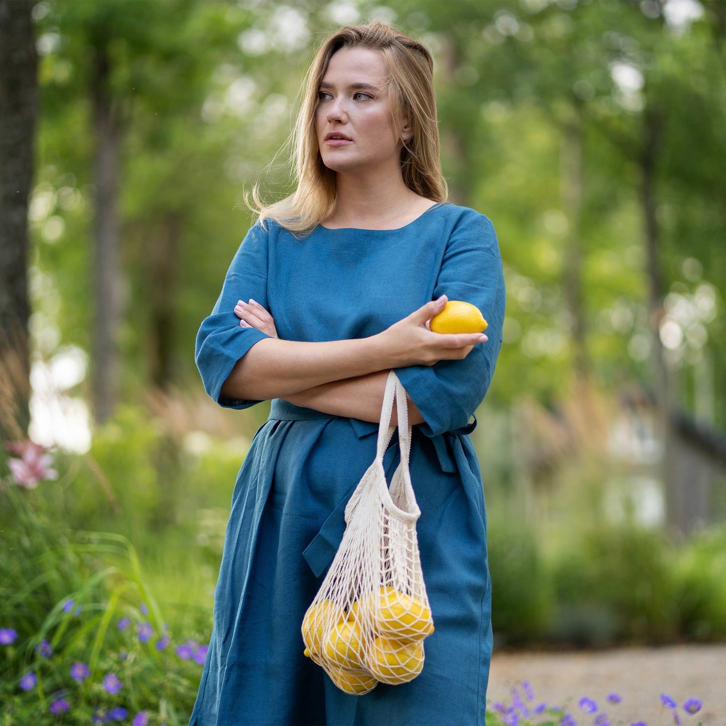 Casual Linen Wrap Dress Miley