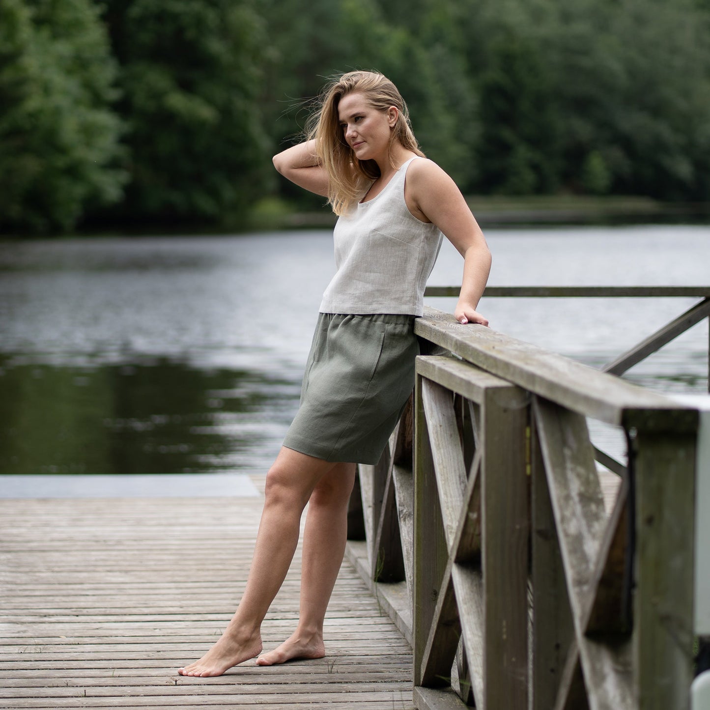 Linen Bermuda Shorts Demi