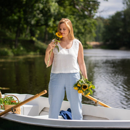 Linen Pants Dakota Cloudy Blue