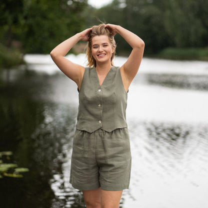 Elegant Linen Waistcoat Ava