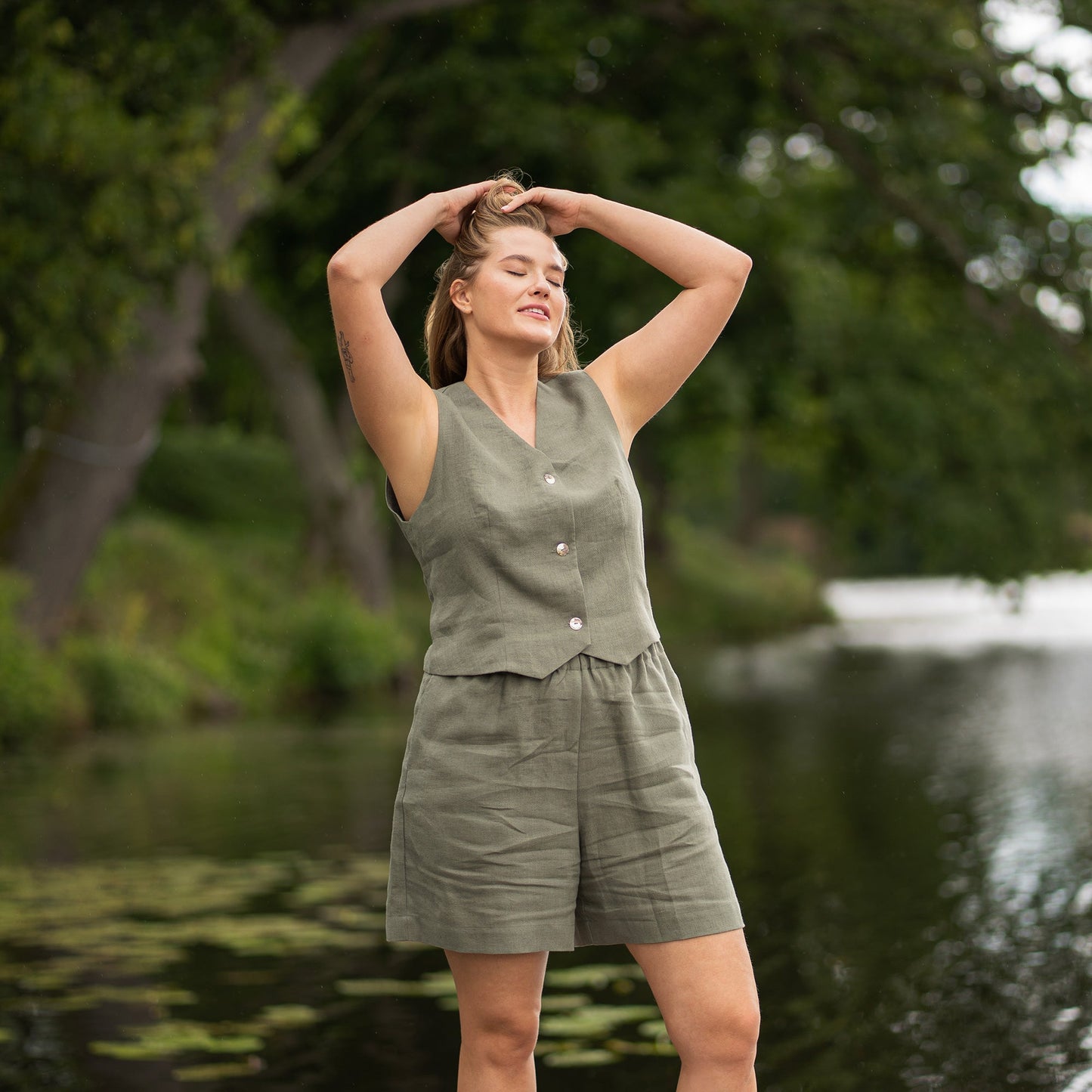 Elegant Linen Waistcoat Ava