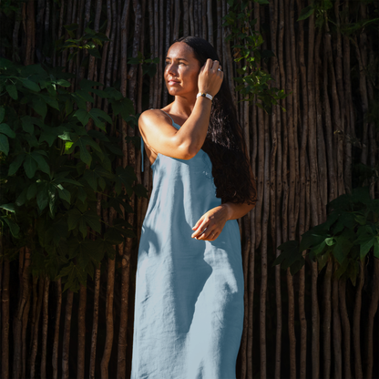 Linen Maxi Beach Dress Livia