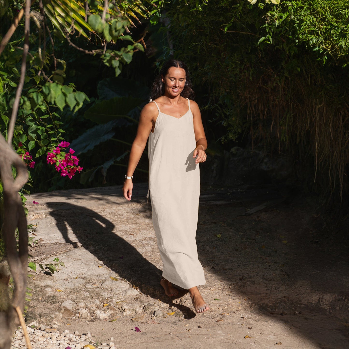 Linen Maxi Beach Dress Livia