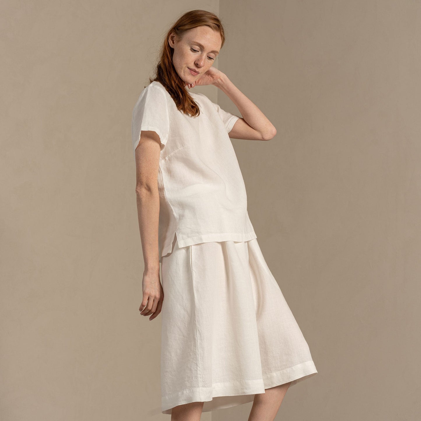 Midi Skirt Sophia Pure White