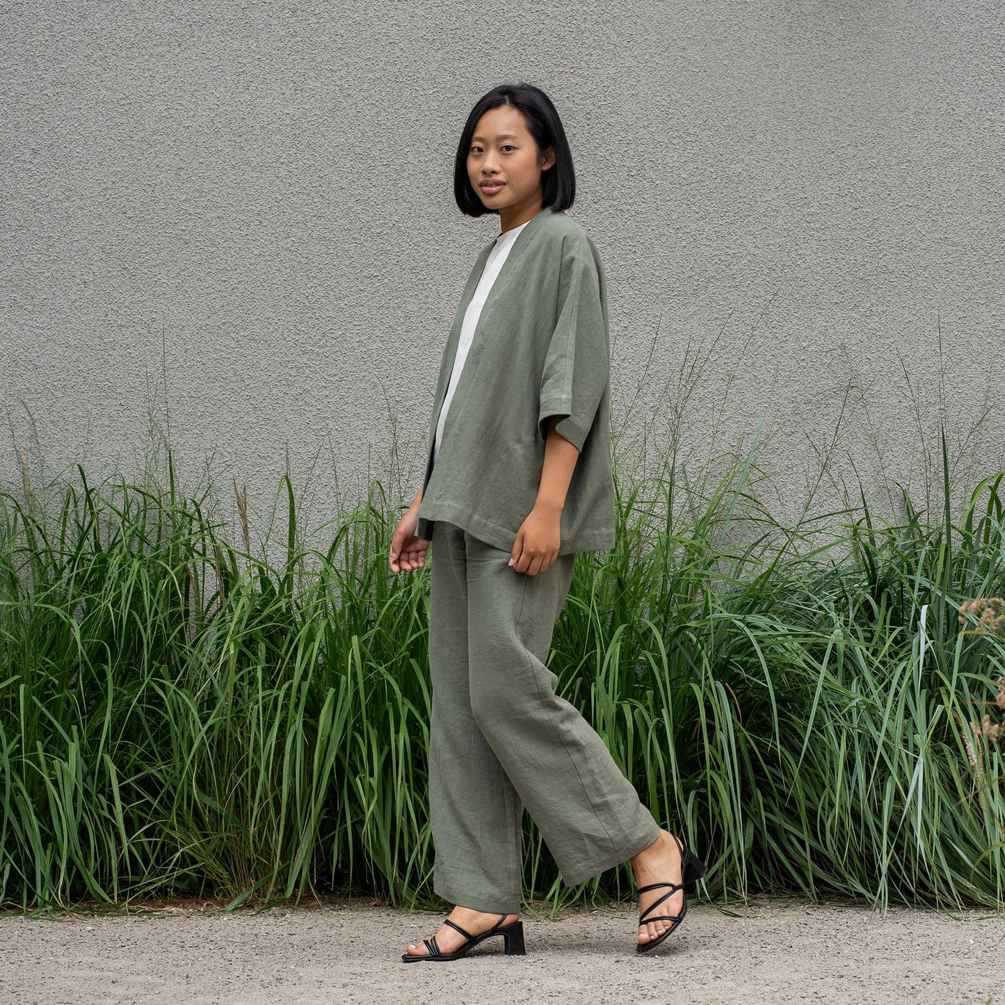 Linen Kimono Wrap Top Sakura