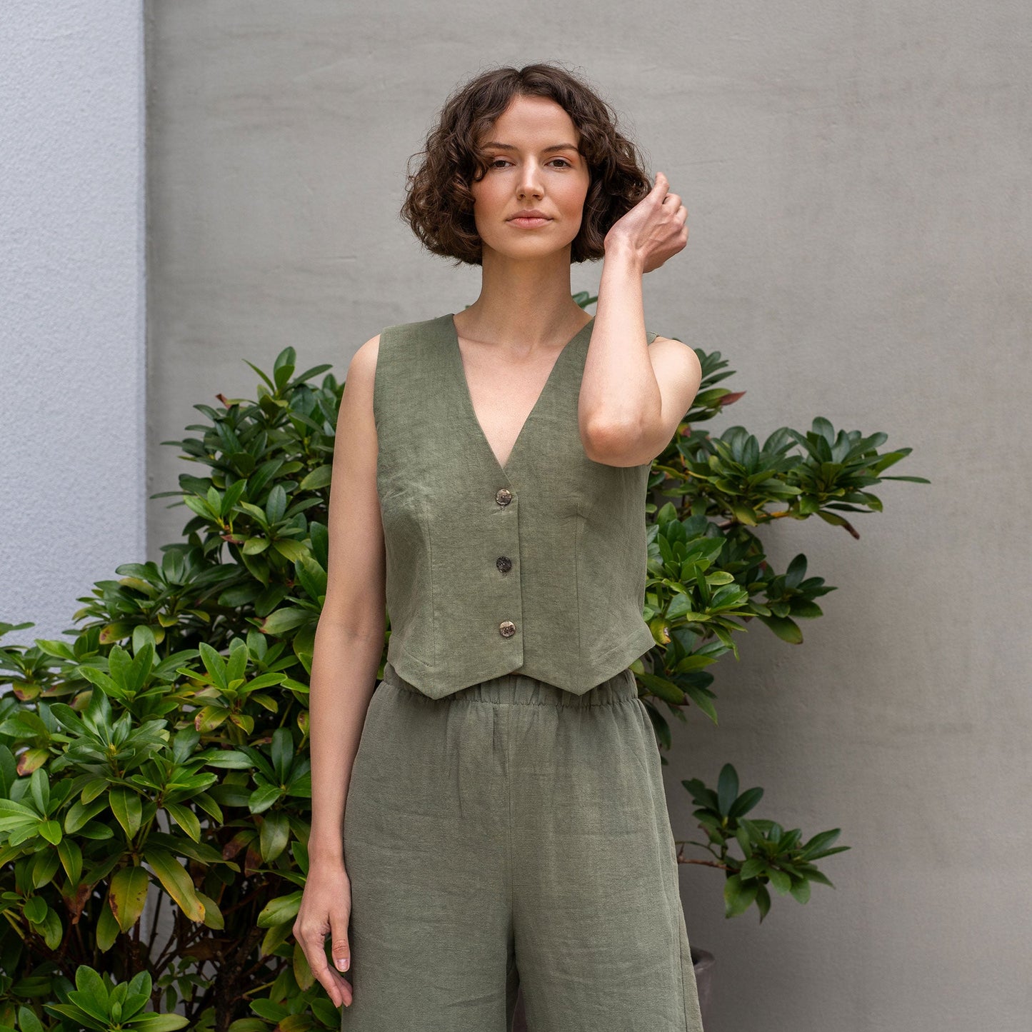 Women's Linen Waistcoat Ava