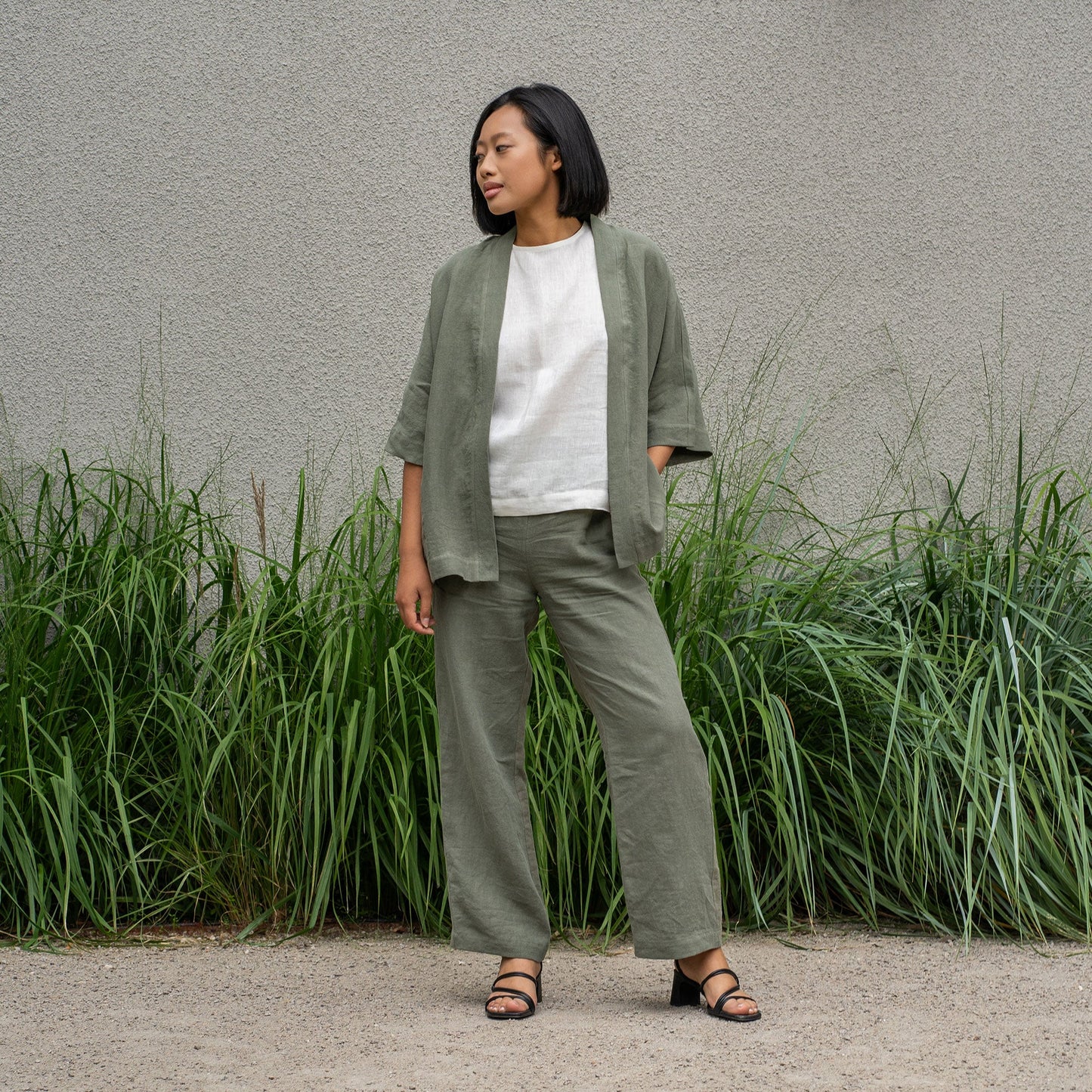Linen Kimono Wrap Top Sakura
