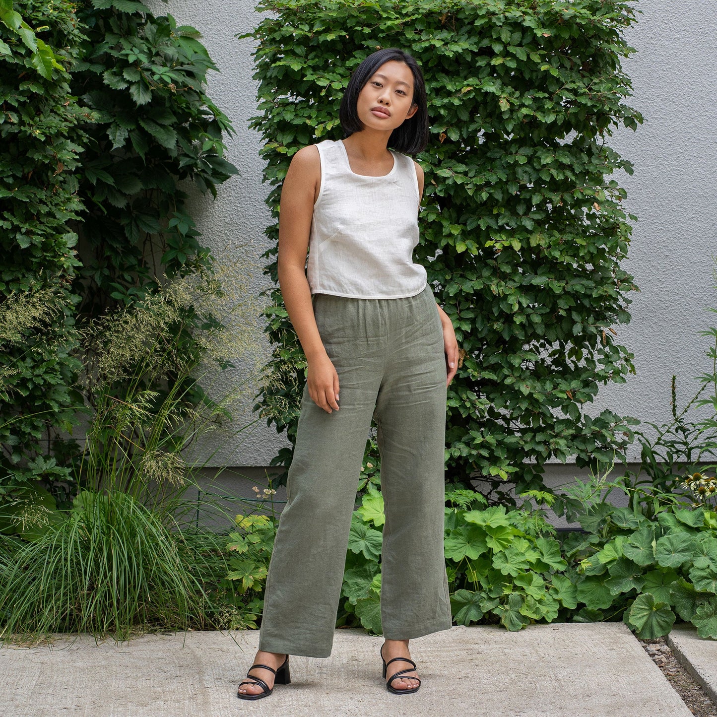 Pinafore Open Back Crop Top Serena