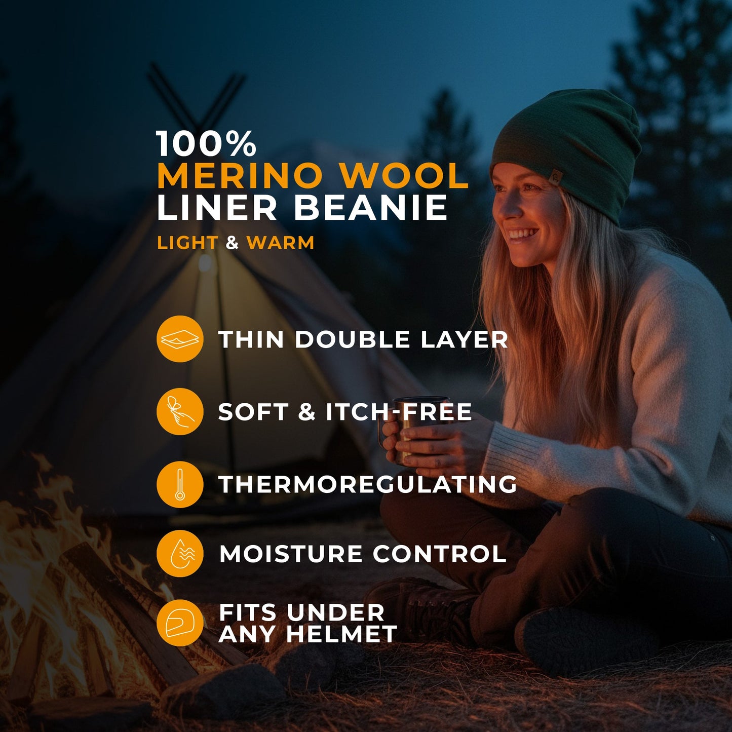 Women's Merino Beanie Yellow