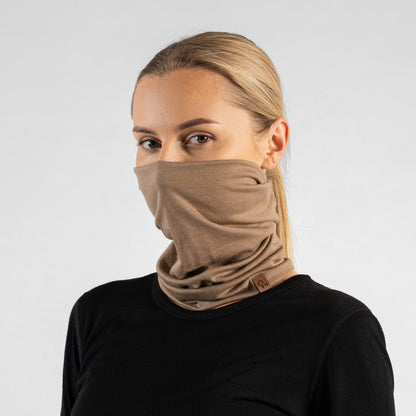 Women's Merino Beanie & Gaiter 2-Piece Beige
