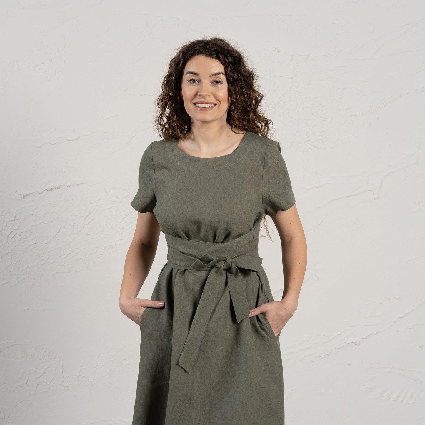 Short Sleeve Obi Wrap Dress Milly