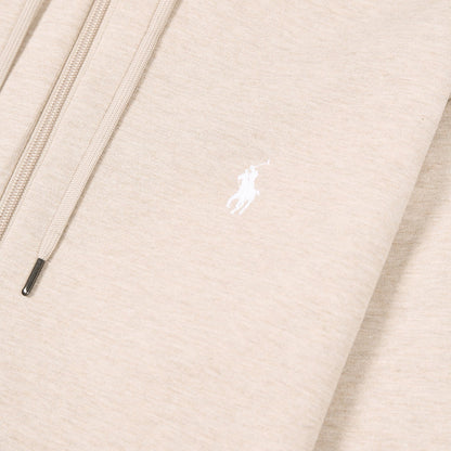 Double-Knit Full Zip Hoodie | Beige Heather