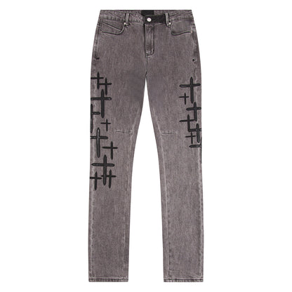 Bryant Clouded Mist Cross Patch Denim