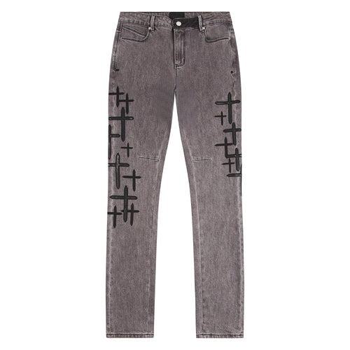 Bryant Clouded Mist Cross Patch Denim