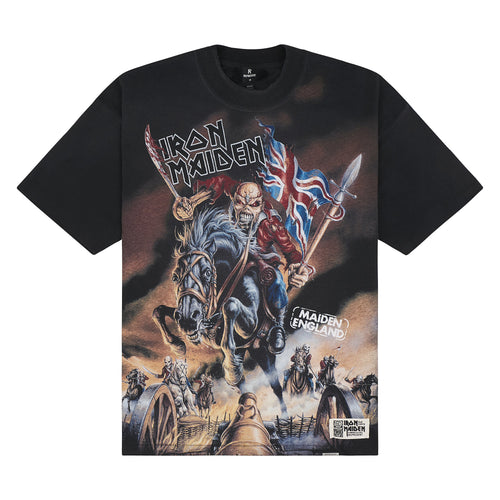 Iron Maiden Steed Tee | Stained Black