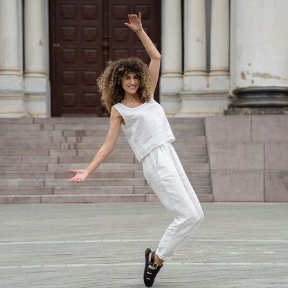 Linen Pants Dakota Pure White