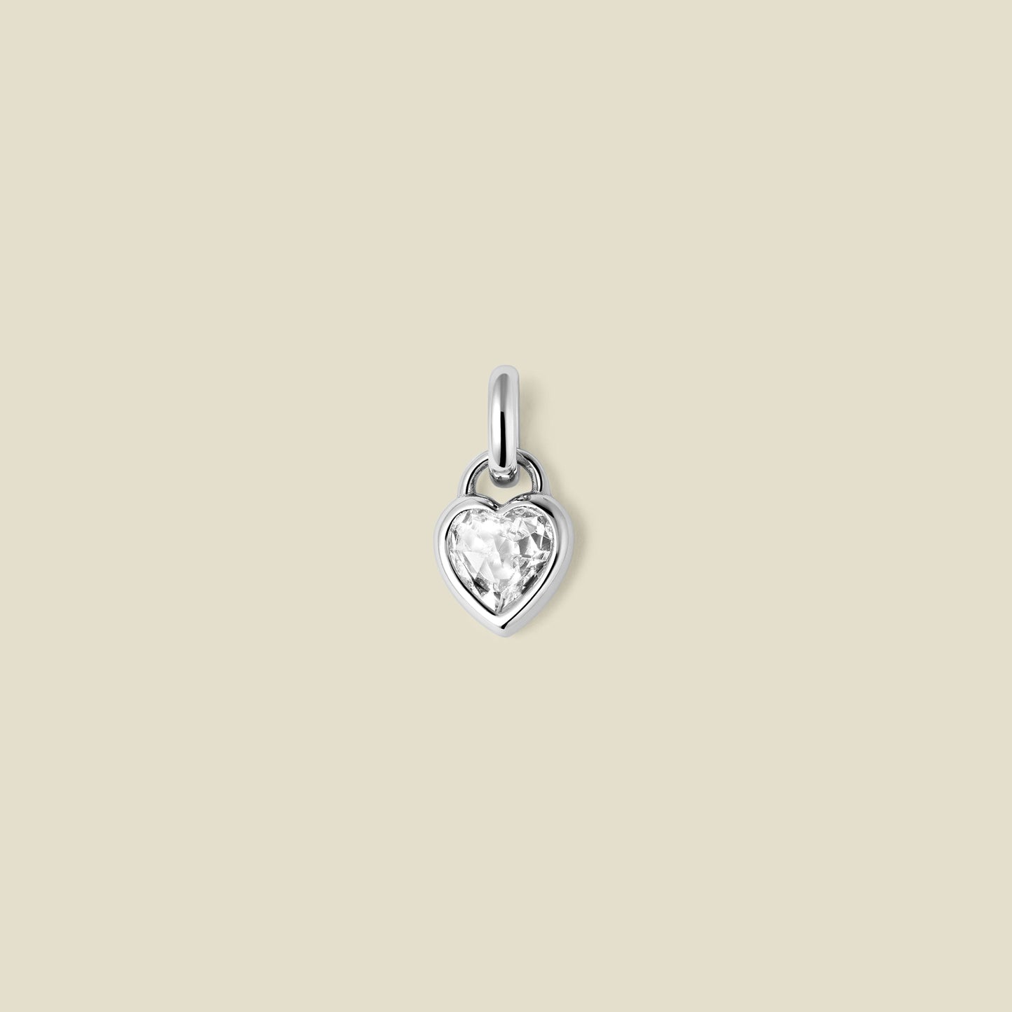CZ Heart Padlock Charm | Final Sale