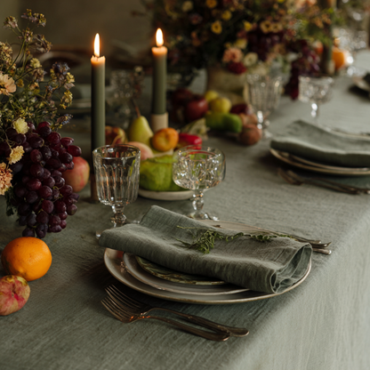 Linen Holiday Celebration Napkins