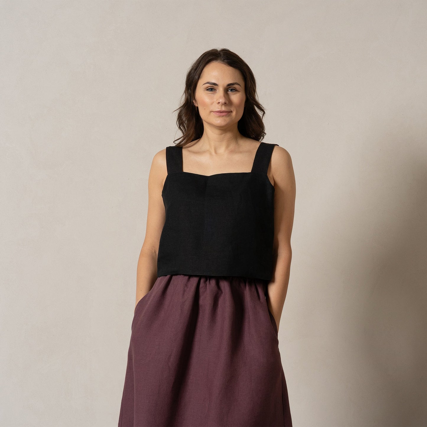 100% Linen Summer Crop Top