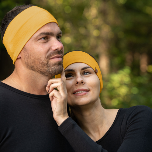 Unisex Merino Active Headband Yellow
