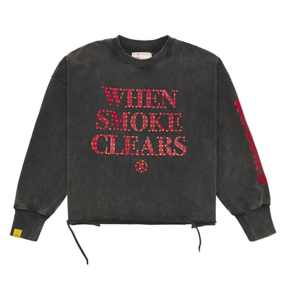 Diamond Rhinestone Sweatshirt | Black/Red