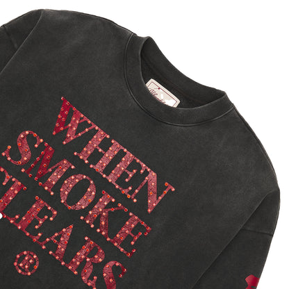 Diamond Rhinestone Sweatshirt | Black/Red