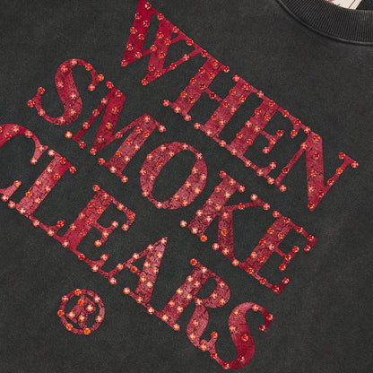 Diamond Rhinestone Sweatshirt | Black/Red