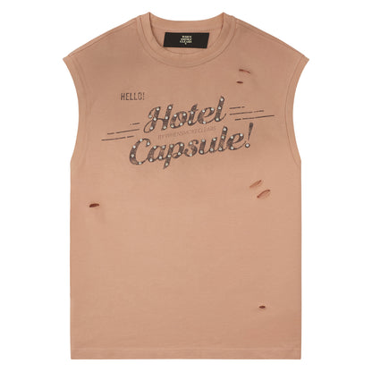 Hotel Capsule Sleeveless Tee | Wash Mauve