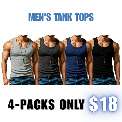 Men’s Wide-Strap Ribbed Tank Top – Comfortable, Stylish & Perfect for Everyday Wear
