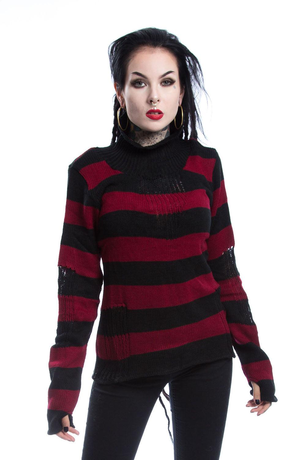 Annabella Top [Black/Red]
