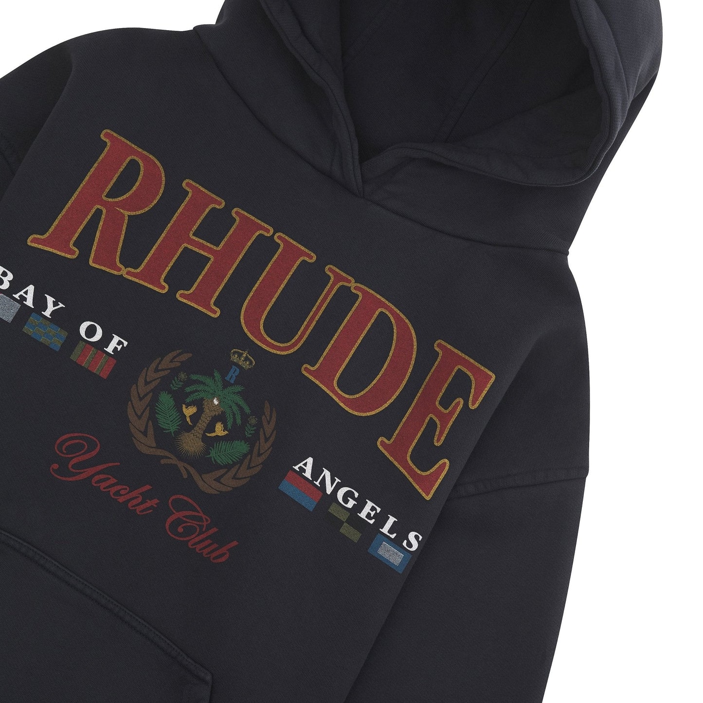 Bay of Angels Yacht Hoodie | Vintage Black