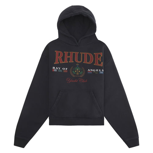Bay of Angels Yacht Hoodie | Vintage Black